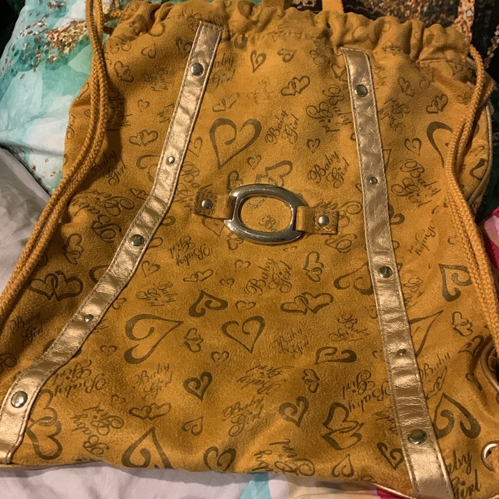 Vintage baby girl back pack